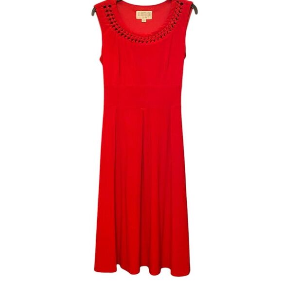 Julian Taylor Women's Red Fit-and-Flare Dress Size 12 Knee Length - Picture 1 of 4